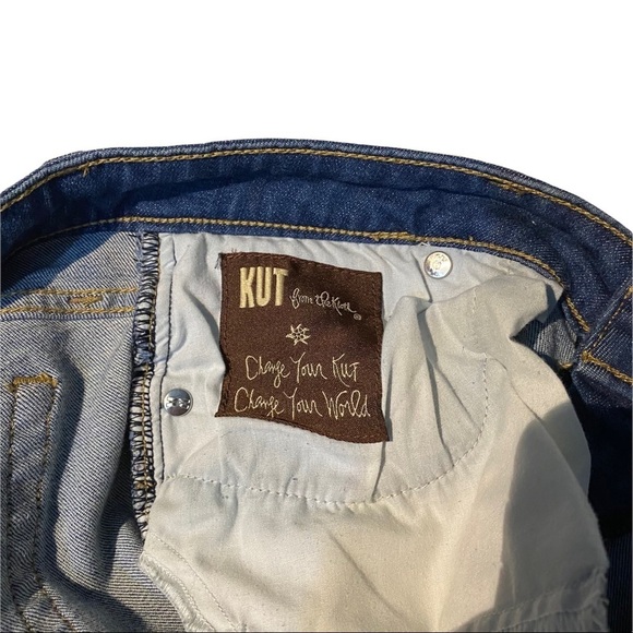 Kut from the Kloth Medium Wash Denim Low-Rise Skinny Distressed Jeans Women 6x28 - Picture 13 of 14